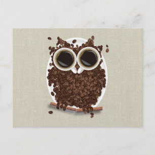 Postal Coffee Bean Owl