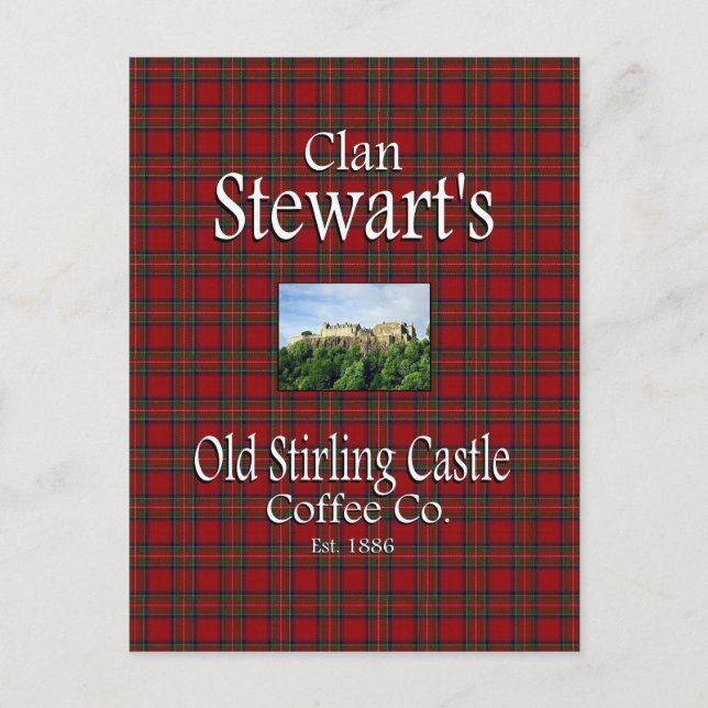 Postal Coffee Co., el antiguo castillo de Clan Stewart. (Anverso)
