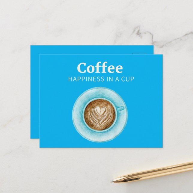 Postal Coffee Happy (Anverso/Reverso In Situ)