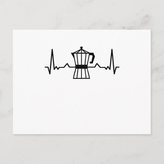 Postal Coffee Heartbeat caffeine Gifts (Anverso)