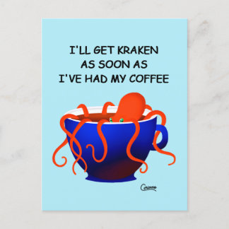 Postal Coffee Kraken - Postcard