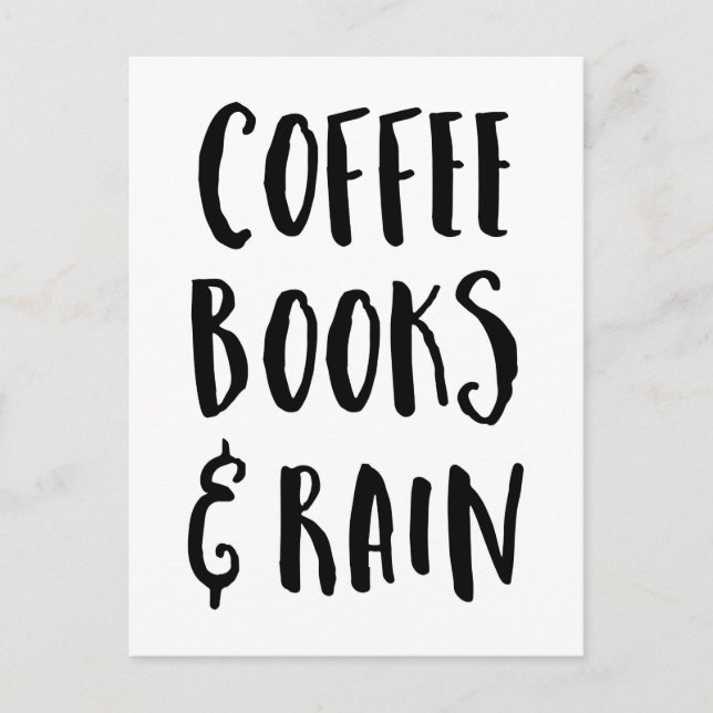 Postal Coffee, libros y presupuesto para lluvias (Anverso)