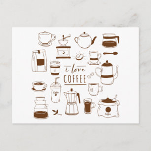 Postal Coffee Lover Card - Caffeine Addict - Cup - Barist