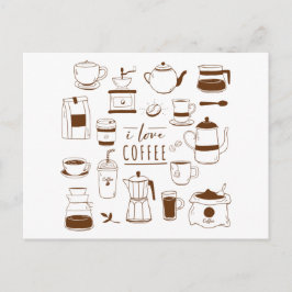 Postal Coffee Lover Card - Caffeine Addict - Cup - Barist