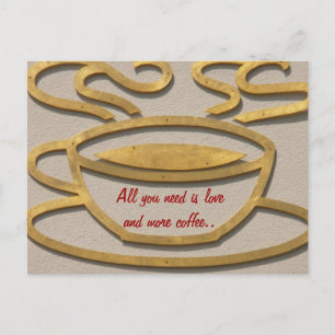 Postal Coffee Lover Gift Presente Nombre Personalizar Cit