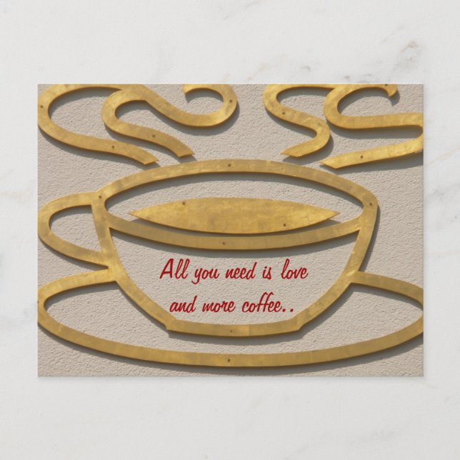 Postal Coffee Lover Gift Presente Nombre Personalizar Cit (Anverso)