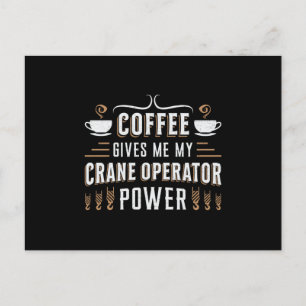 Postal Coffee Me Da Mi Trabajador De Energía De Operador