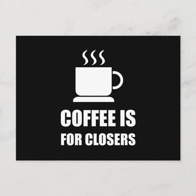 Postal Coffee Para Closers Sales Rep Funny (Anverso)