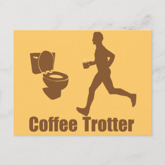 Postal Coffee Trotter divertido
