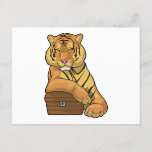 Postal Cofre del tesoro del tigre