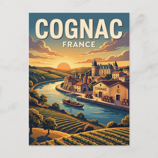 Postal Cognac Francia (Anverso)