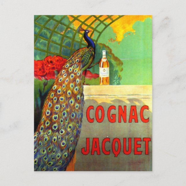 Postal Cognac Jacquet Vintage Poster de Publicidad (Anverso)