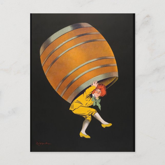 Postal Cognac Pellisson, publicidad vintage, 1907, (Anverso)