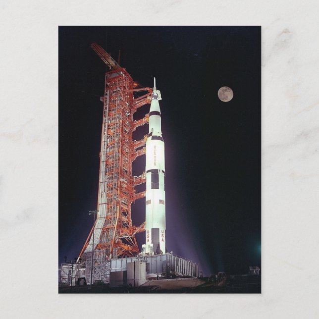 Postal Cohete Apolo 11 Saturn V (Anverso)