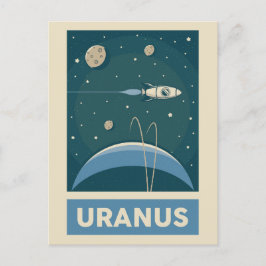 Postal Cohete Galaxy Uranus Retro
