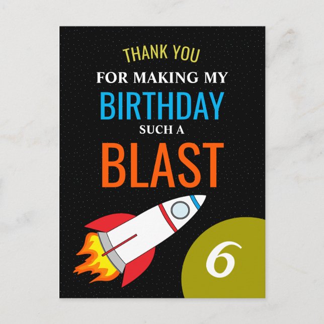 Postal Cohetes espaciales al cumpleaños de la luna (Anverso)