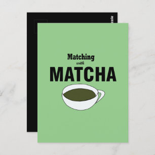 Postal Coincidiendo Con El Té Verde Matcha