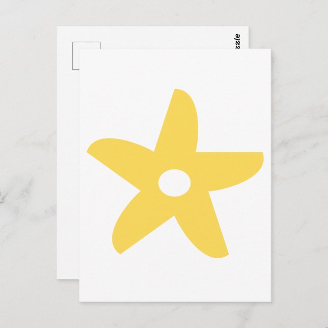 Postal Cojín decorativo de flores divertidas (Anverso / Reverso)