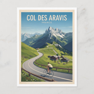 Postal Col des Aravis La Clusaz Francia Regalo de viaje
