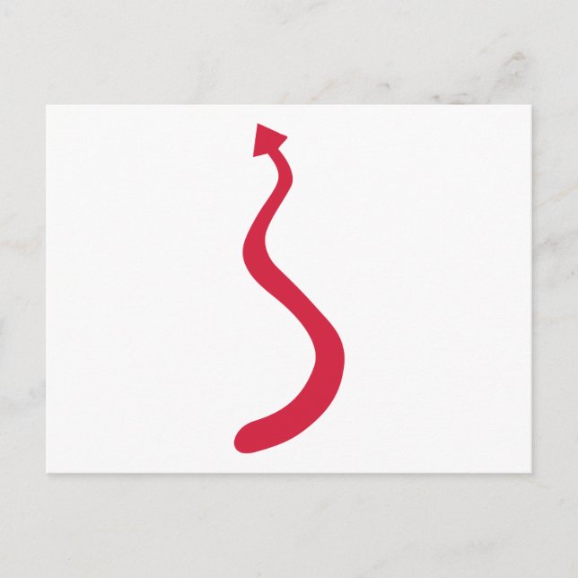 Postal cola del diablo rojo (Anverso)