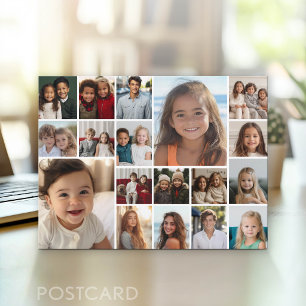 Postal Colaje de 18 fotos personalizado