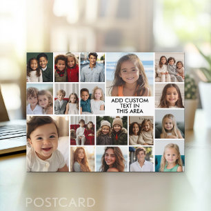 Postal Colaje de 18 fotos personalizado