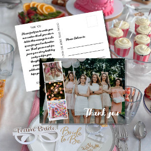 Postal Colaje de fotos de agradecimiento de cumpleaños de