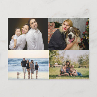 Postal Colaje de fotos familiares personalizado 4