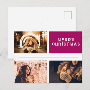 Postal Colaje de Fotos Navidades Modernas Feliz Navidad