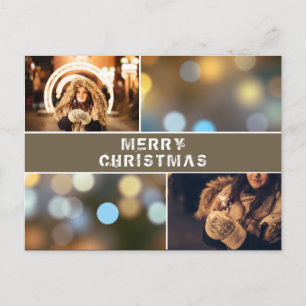 Postal Colaje de Fotos Navideñas Modernas