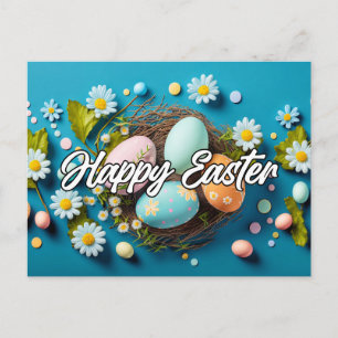 Postal Colaje festivo de Pascua de primavera