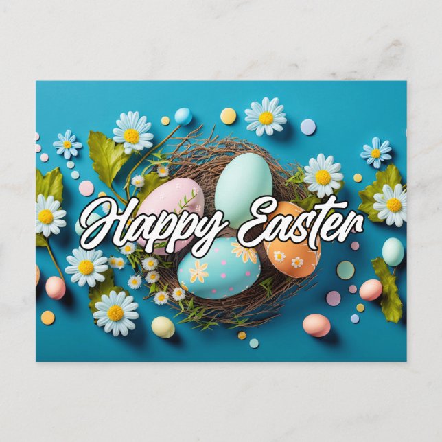 Postal Colaje festivo de Pascua de primavera (Anverso)