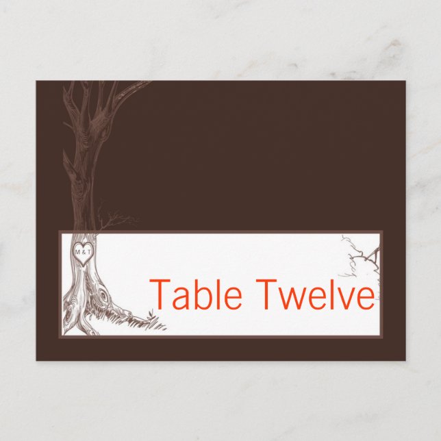 Postal Colas iniciales del árbol de caída del lugar graba (Anverso)