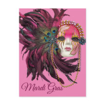 Colas, plumas y máscara de gas mardi