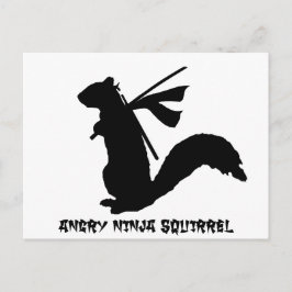 Postal Colección Angry Ninja Squirrel