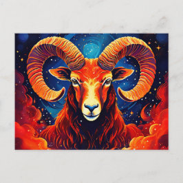 Postal Colección Aries Zodiac