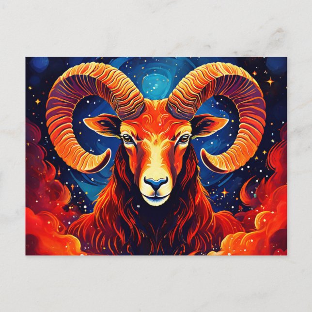 Postal Colección Aries Zodiac (Anverso)