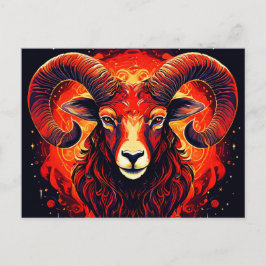 Postal Colección Aries Zodiac