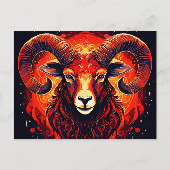 Postal Colección Aries Zodiac (Anverso)