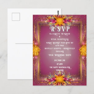 Postal Colección Boda Floral Pink Elegance