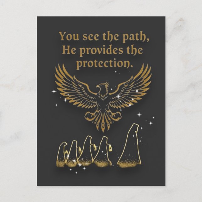 Postal Colección de accesorios espirituales de visión div (Anverso)