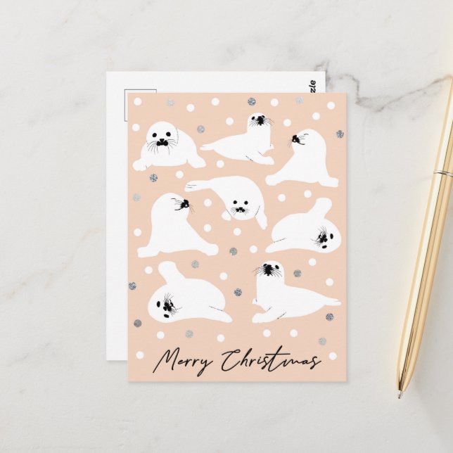 Postal Colección de animales árticos - Sellos (Anverso/Reverso In Situ)