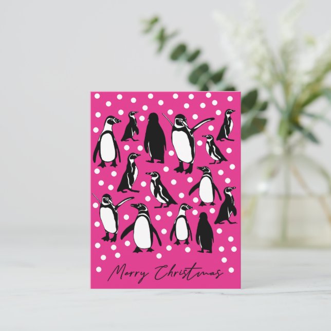 Postal Colección de animales del Ártico - Pingüinos (Anverso de pie)