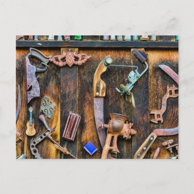 Postal Colección de antigüedades en la pared (Anverso)