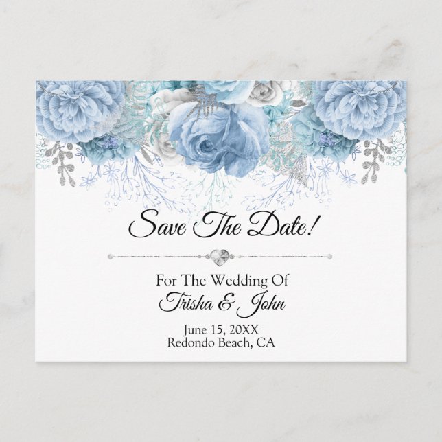 Postal Colección de Bodas azules (Anverso)