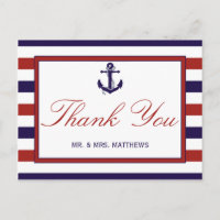 Colección de Bodas de Anchor Náutico Rojo y Marina