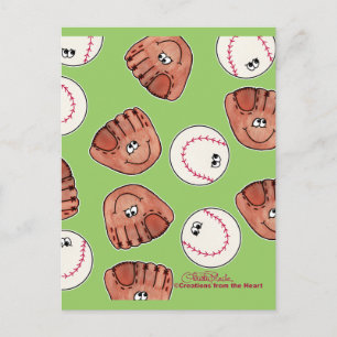 Postal Colección de bolas y guantes