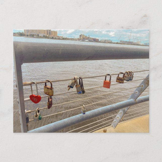 Postal Colección de candados de amor (Anverso)