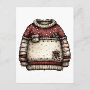 Postal Colección de Clipart de Navidad Oso Teddy