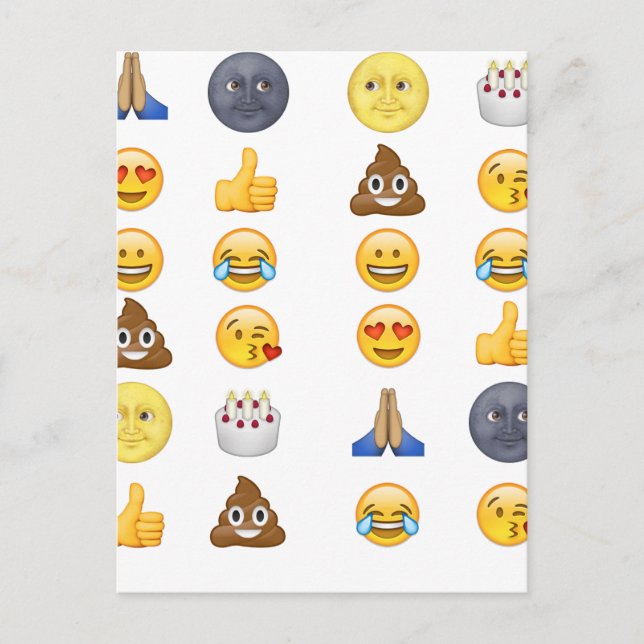 Postal Colección de emoji superior (Anverso)